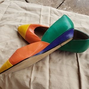 Vintage color block Amanda Kaye flats